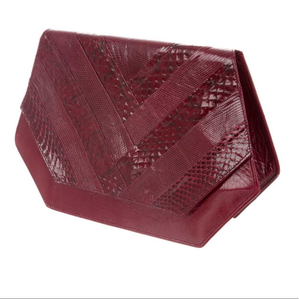 Valentino snakeskin clutch